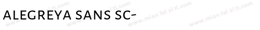 alegreya sans sc字体转换